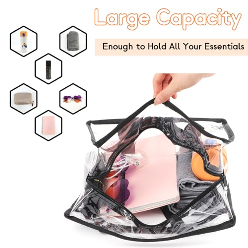 Clear Stadium Approved Tote Bag | 12x6x12 Transparent Purse for Events