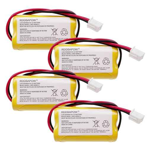 3.6V 900mAh Ni-CD Exit Sign Emergency Light Battery for Unitech LEDR-1 6200RP, Dantona CUSTOM-318 OSA230,Lowes 253799,Exitronix 10010037 (4 Pack x 3.6v 900mah Emergency/exit Light Battery)