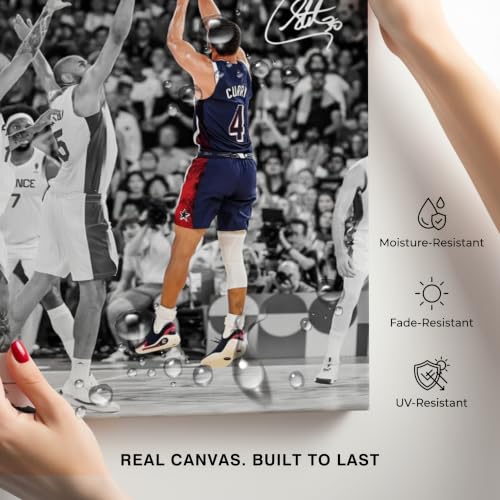 Basketball Canvas Wall Art - Stephen Curry 3-Point Shot 8x10