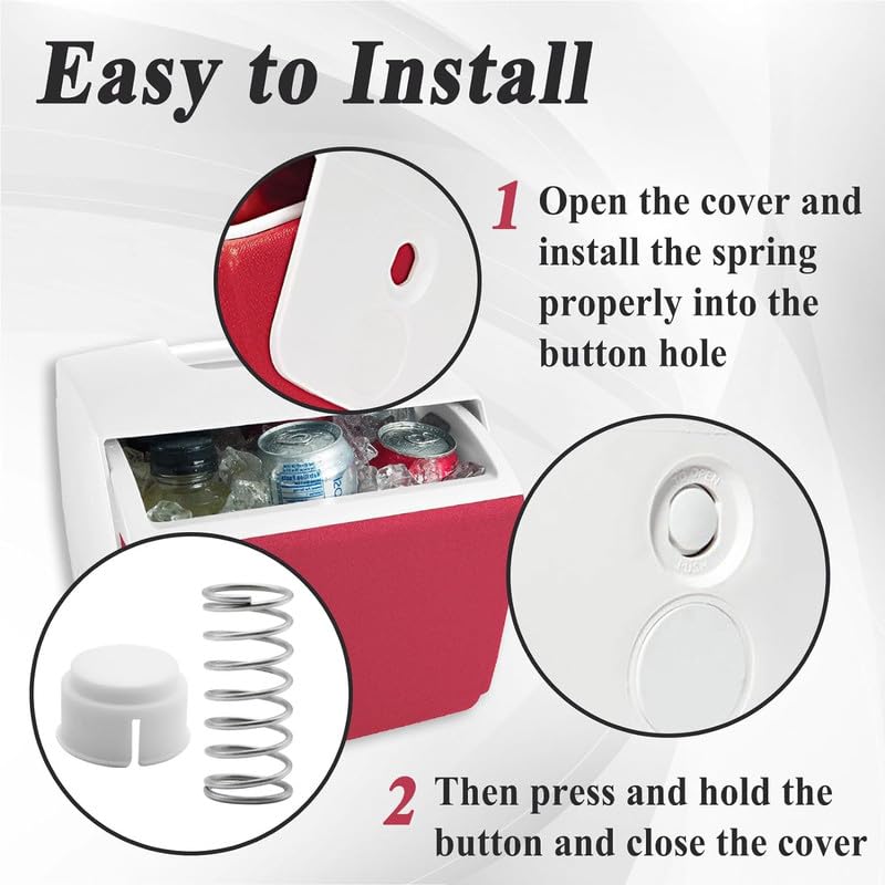 Cooler Replacement Kit - 4 Plastic Buttons & 4 Metal Springs
