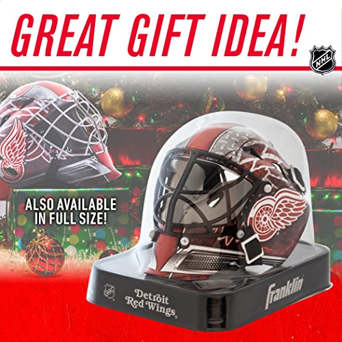 Detroit Red Wings Mini Hockey Goalie Mask with Display Case