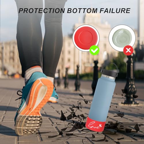 Letter Love Silicone Boot for Tumblers - Red - Anti-Slip Protective Sleeve