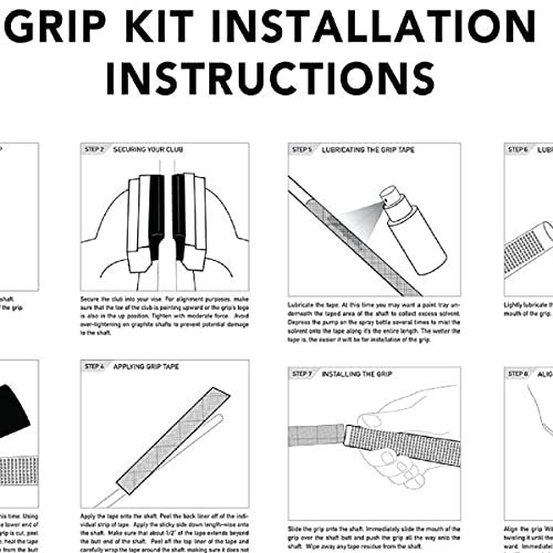 9 Piece Golf Grip Bundle - Standard Dark Gray