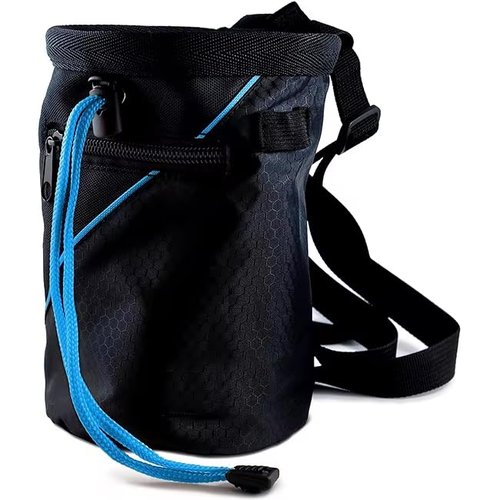 Chalk Bag for Rock Climbing with Quick-Clip Belt, Large Zippered Pockets & Brush Holder - Weight Lifting, Gym, Bouldering, Disc Golf, Wall Climbing Gear Accessories