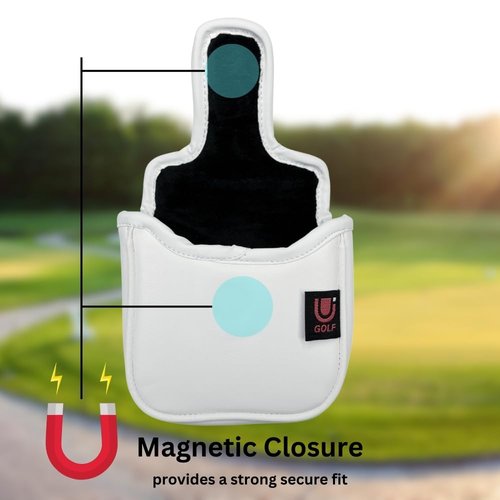 USEiT Putter Cover for Blade and Mallet Style Putters with Magnetic Closure and Embroidered USA Design Golf Club Headcovers for Scotty Cameron Taylormade Callaway Titleist Odyssey (Mallet)