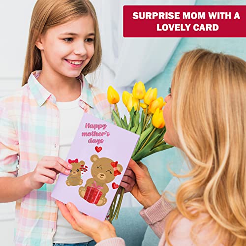 Mothers Day Crafts for Kids, 36 Sticker Sheets Mothers Day Gifts Bulk, Happy Mother's Day Crafts for Kids Classroom DIY Preschool Toddlers Arts for Mom Kit Make Cards to Grandmother