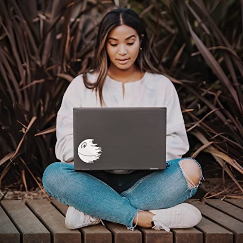 Death Star Silhouette Sticker Decal - 5.5" x 5.5" (White)