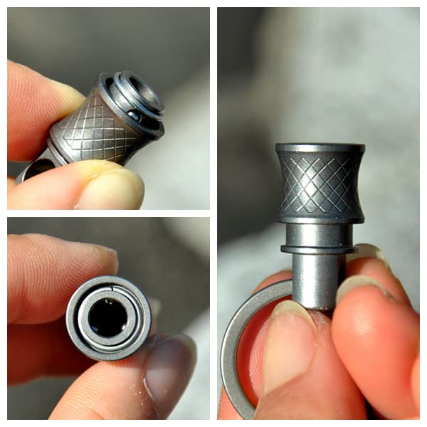 BANG TI Titanium Quick Release Swivel Keychain, Pull Apart Detachable Keychain Heavy Duty Car Key Holder with 4 Stainless Steel Key Rings （S 2-Pack）