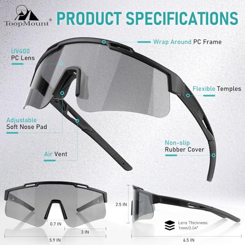 Tactical Eyewear Anti-Fog Sports Glasses with UV400 Protection - Black Frame