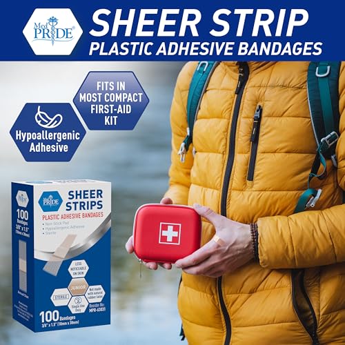 Hypoallergenic Junior Strip Bandages - Latex-Free, 100 Count