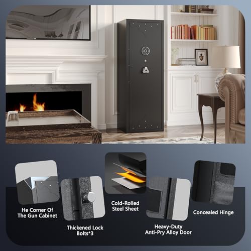 Gun Safe for 21 Firearms - rifles & pistols, Black