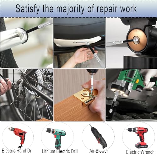 9pcs Strong Magnetic Screwdriver Drill Bit Set, Durability Screwdriver Drill Bit Set, Anti-Slip Magnetic Electric Screwdriver Set, 25 50 65 70 75 90 100 120 150mm