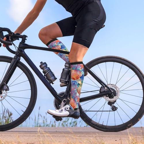 Compression Socks - Camo Print Knee High Support Socks - One Size Sea