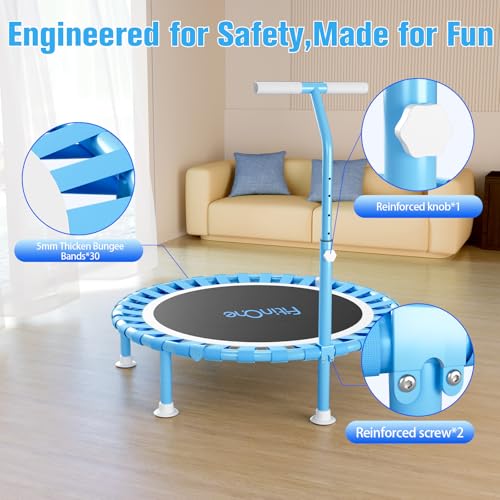 40" Mini Trampoline with Adjustable Handle - 330lbs Capacity