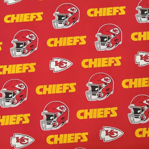 Chiefs Cotton Fabric - 1 Yard for Sewing and Crafts
