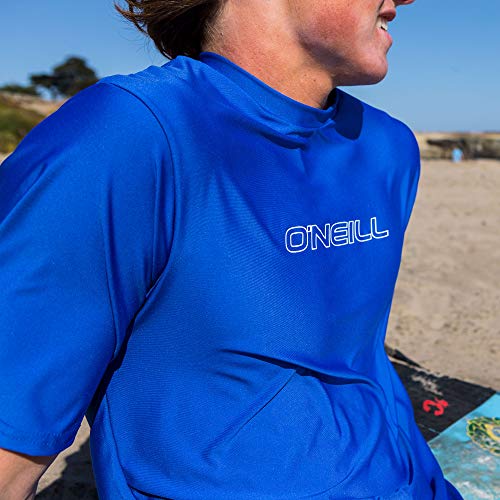 Men's UV Protection Sun Shirt Rash Guard Short Sleeve Tee White Large