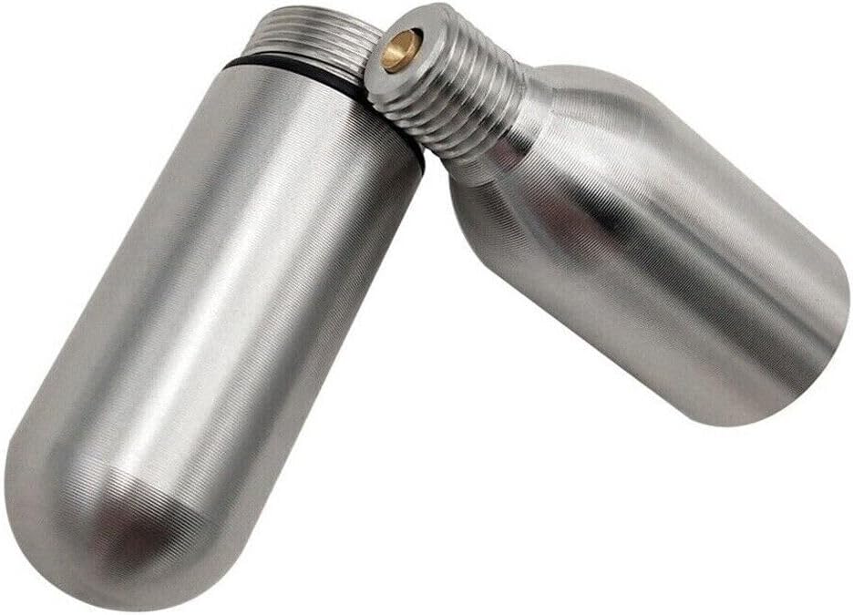 Skiennix 12g Refillable CO2 Cartridge - Paintball PCP with 8mm Male Quick Disconnect Plug