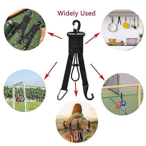 3-in-1 Baseball & Softball Dugout Organizer Gear Hanger - Black, 2 Pack