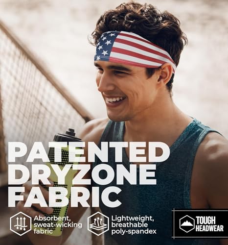 Sweat-Wicking Headband for Men & Women - USA Flag