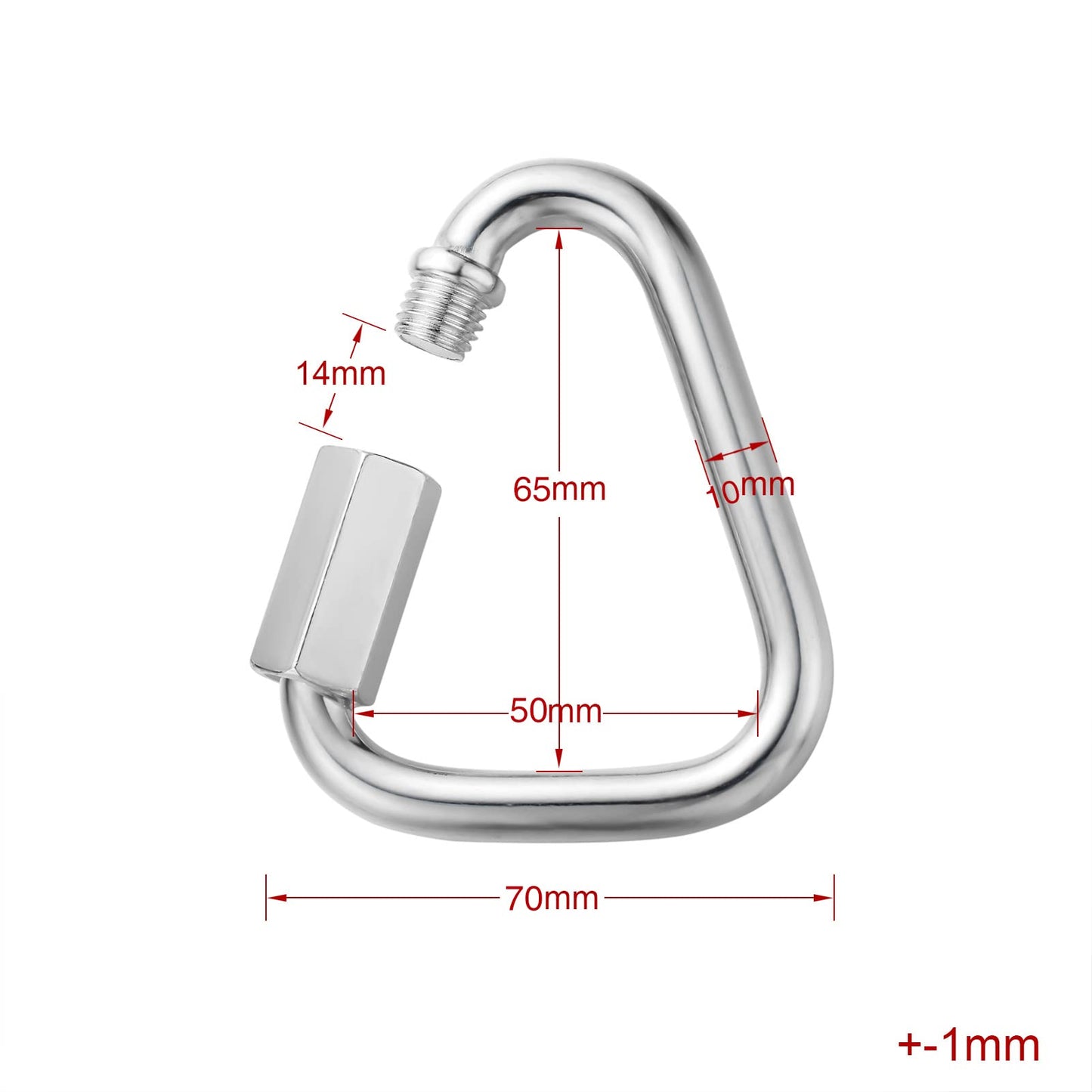 OWAYOTO Delta Quick Link Triangle Locking Carabiner 3/8" M10 10MM 2pcs