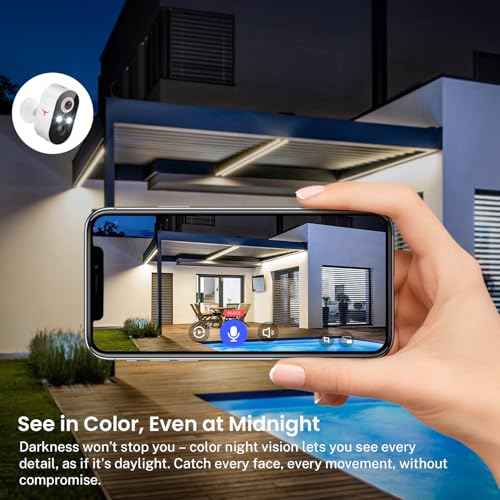 Orbitell Security Camera Wireless Wi-Fi Camera with Color Night Vision, Two Way Audio, AI Human Detection, Cloud Storage, Real-time Alert.