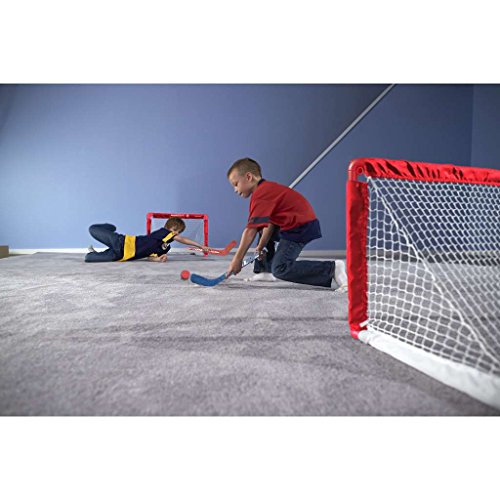 Kids Mini Knee Hockey Goal Set - 2 Nets, Red - Indoor Sports