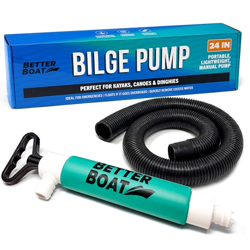 Better Boat Teal Manual Bilge Pump for Kayaks & Canoes - Handheld Siphon Bailer