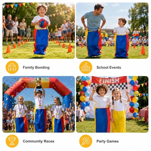 Heavy-Duty Potato Sack Race Bags - 2PCS for Outdoor Games