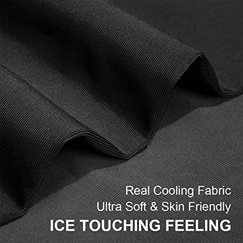 Cooling Neck Gaiter Bandana Face Mask - Black for UV Protection