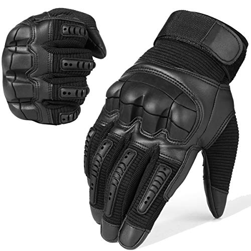 Tactical Gloves - Touchscreen, Impact Resistant, Black - Large