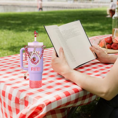 Strawberry Tumbler Accessory Set for 30oz & 40oz Cups - Strawberry