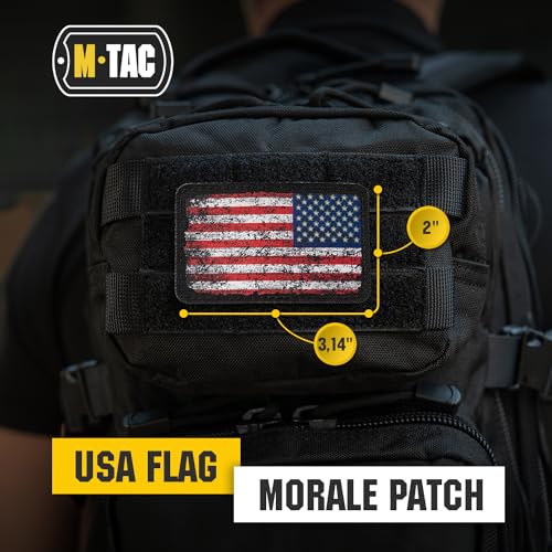 Vintage USA Flag Tactical Patch - Reversible Hook & Loop Fastener