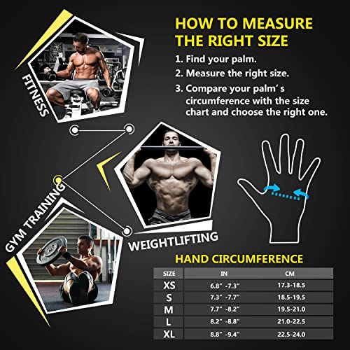 Weight Lifting Workout Gloves for Men & Women - Black, Medium