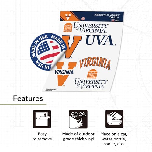 UVA Virginia Cavaliers Vinyl Decal Sticker - Premium Quality