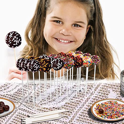 21-Hole Acrylic Cake Pop Stand - Multi-Purpose Dessert Display