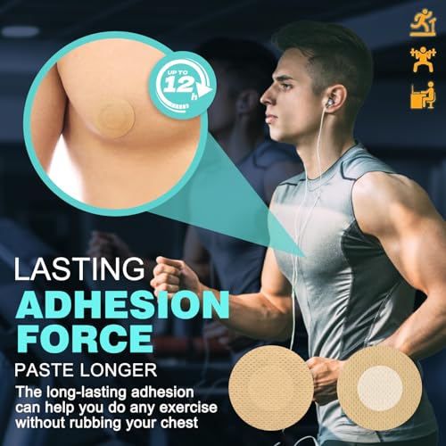 Men's Nipple Covers for Runners - 50 Pairs Anti-Chafe Tape - Brown
