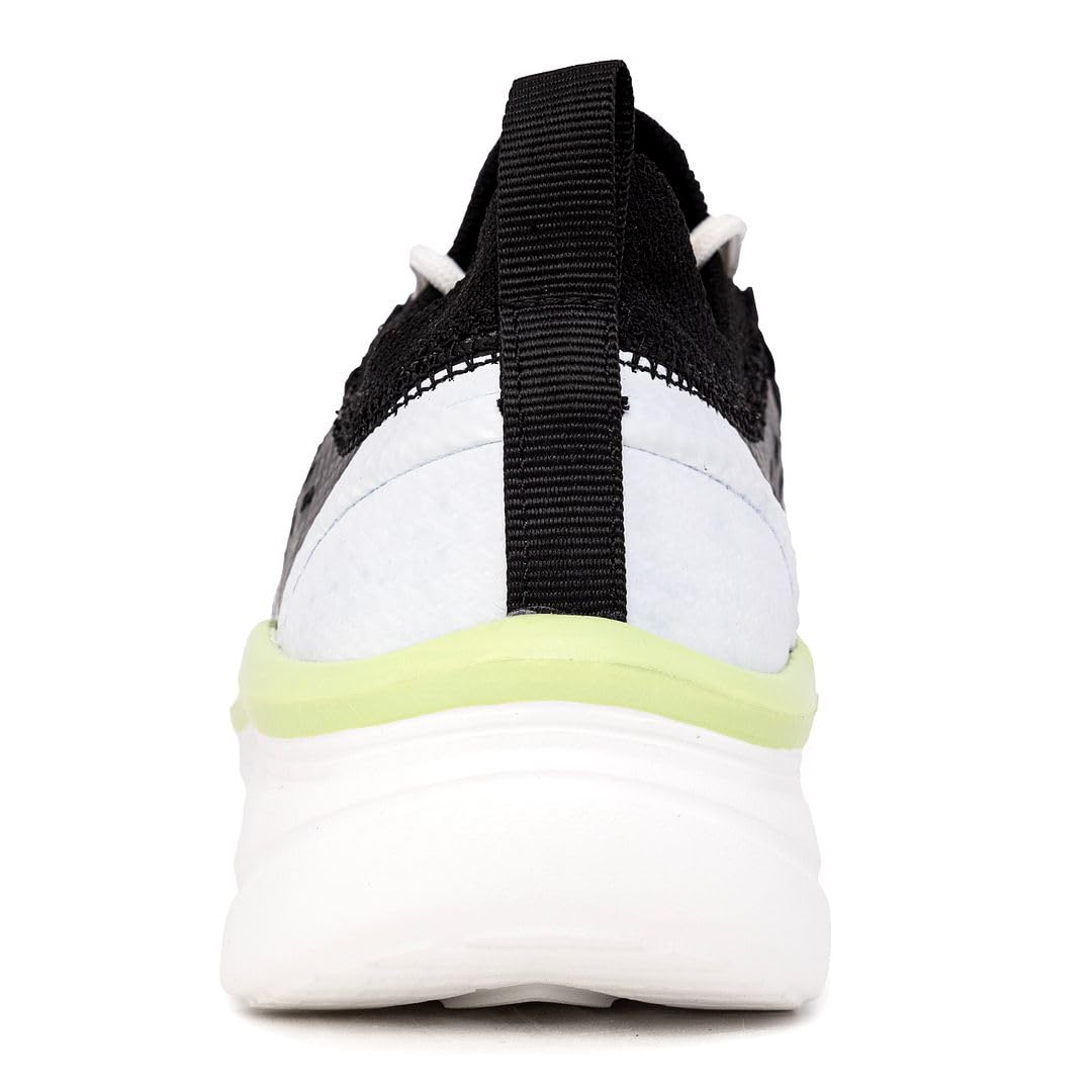 Nautica Women's Fashion Sneaker Lace-Up Jogger Running Shoe Casual Max Cushioning Walking Tennis Sneaker-Seracen-Black-11