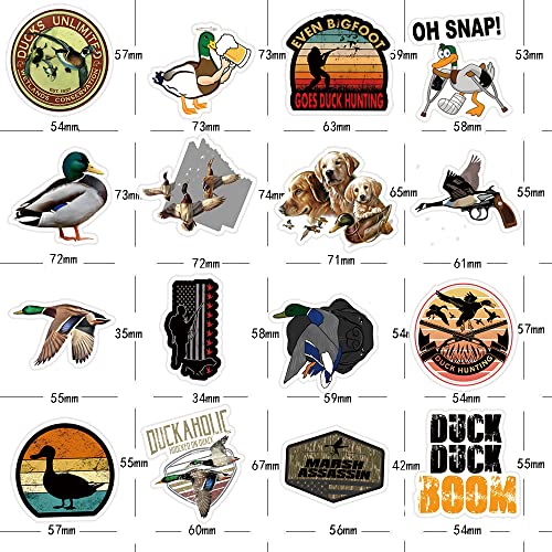 52Pcs Duck Hunting Stickers - Waterproof Decals for Bottles & Laptops