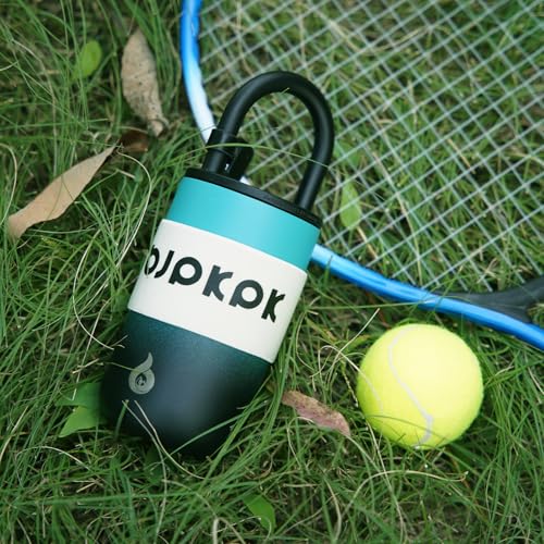 BJPKPK 13oz Insulated Stainless Steel Tumbler with Handle & Lid - TealBlack