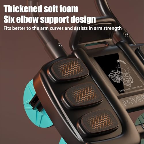 Ab Wheel Roller with Elbow Support - Automatic Rebound - Black