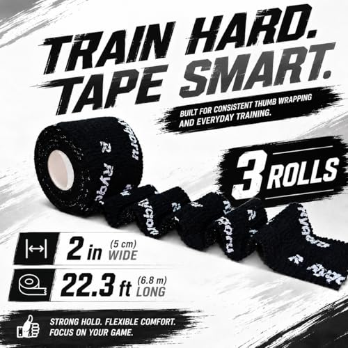 Weightlifting Thumb Tape - 3 Rolls of Self-Adhesive Grip Tape