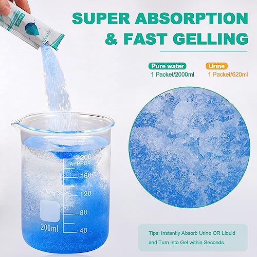 Lemon Portable Toilet Gel - 30 Packets of Super Absorbent Gel