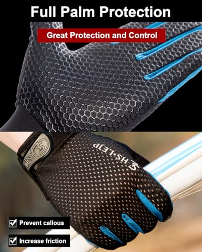 Full Finger Cycling Gloves for Men & Women - Large Black