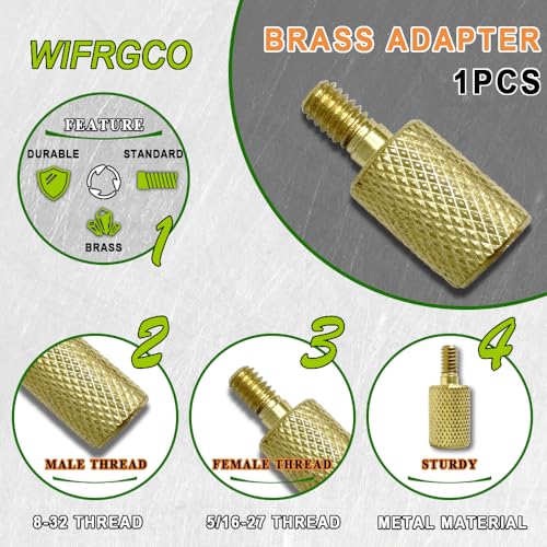 Brass Thread Adapter Set - 5-40 to 8-32, 8-32 to 5/16-27, 8-32 to 10-32