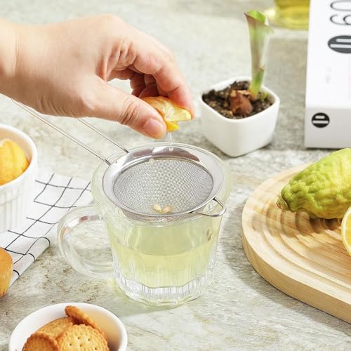 3.35-Inch Fine Mesh Kitchen Strainer - Stainless Steel Mini Sieve
