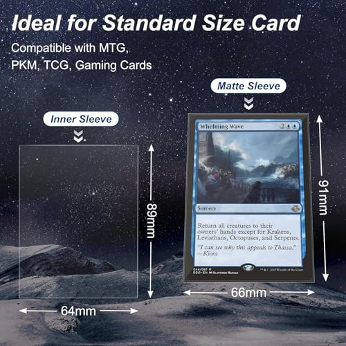 100 Pack Inner Card Sleeves - 64mm x 89mm Perfect Fit for Trading Cards