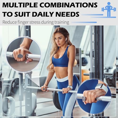6 Pcs Anti-Slip Workout Grips for Weightlifting - Ergonomic Rubber