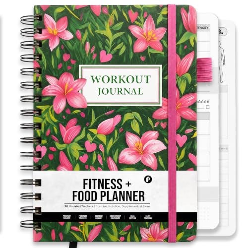 Prazoli 7-in-1 Workout Journal for Women - Garden Edition, Fitness & Progress Tracker