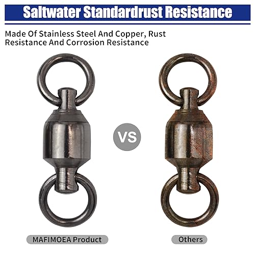 High Strength Fishing Swivels & Snaps - 15-25PCS 35LB