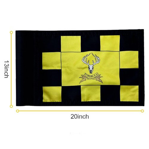 2BUT Standard Tobacco Road Golf Club Pin Flag Practic Putting Green Golf Flag For Backyard Garden Double-Sewn 600D Nylon Miniature Pin Flag Regulation Tube Flag(20"x13")